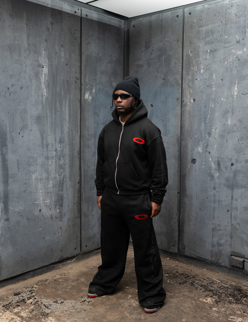 Black Rhinestone Logo Set