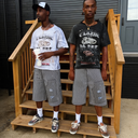 Pin Stripped Cargo Shorts