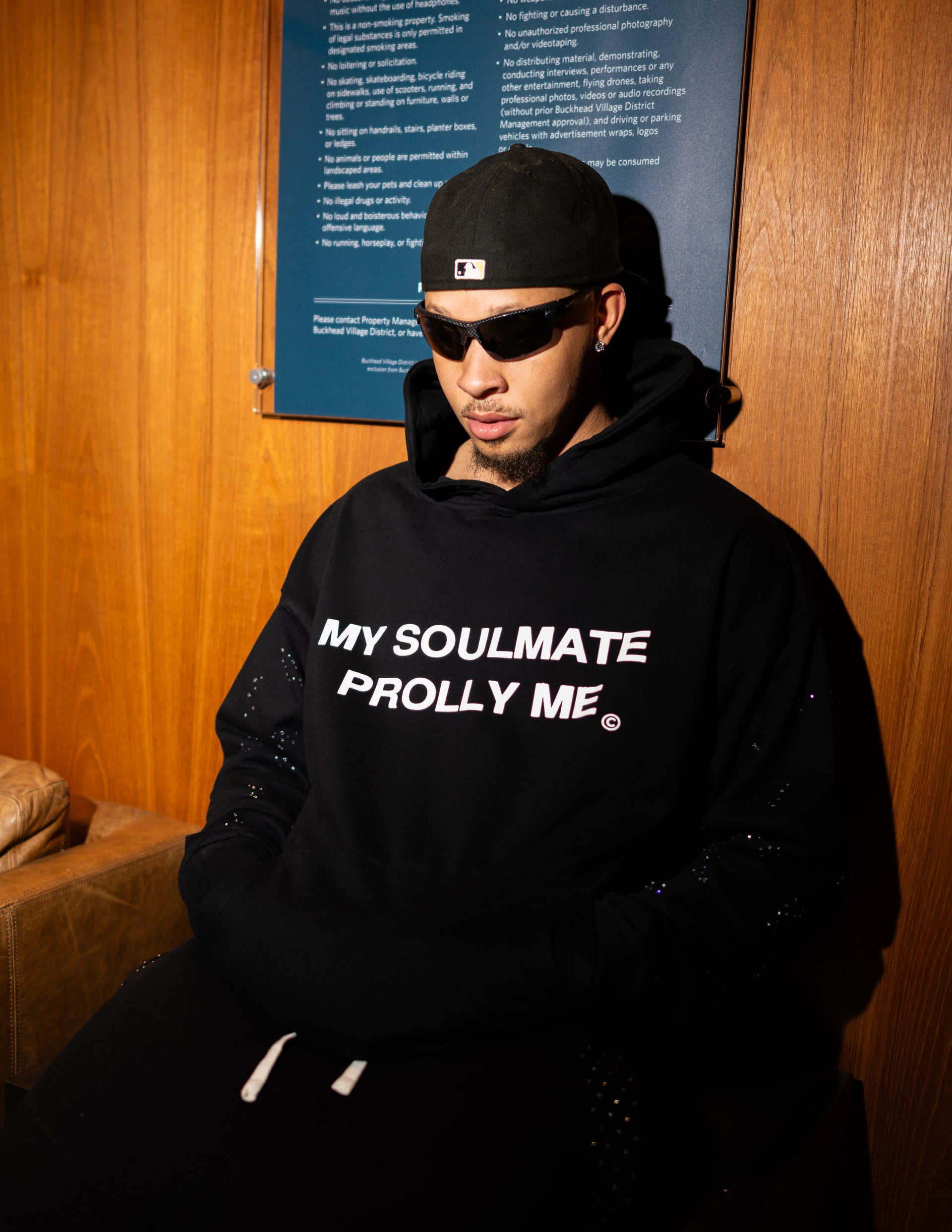 Unisex Black “My Soulmate Prolly Me” Hoodie