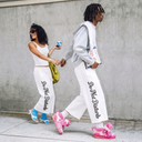 White "Do Not Disturb" Sweatshorts