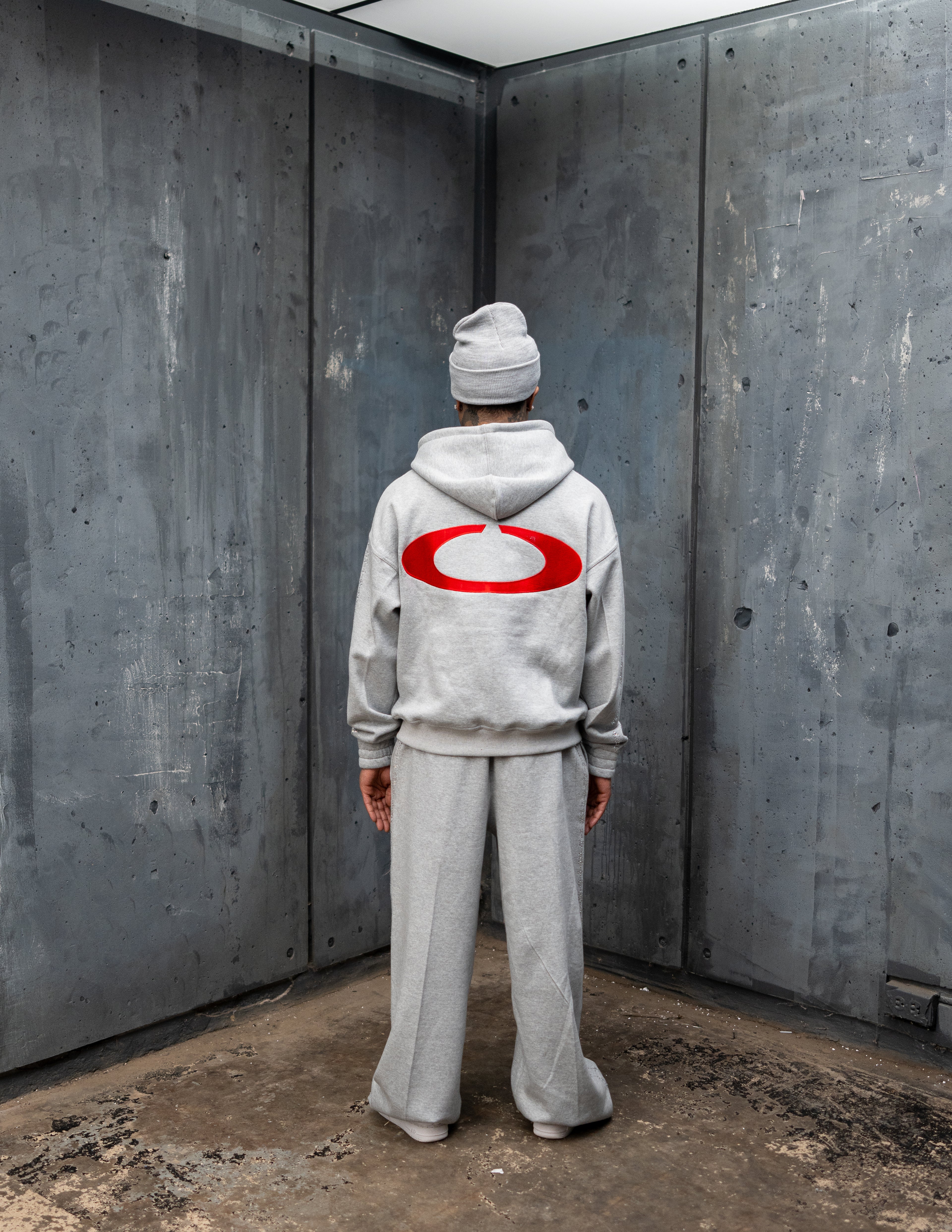 Grey Rhinestone Logo Set