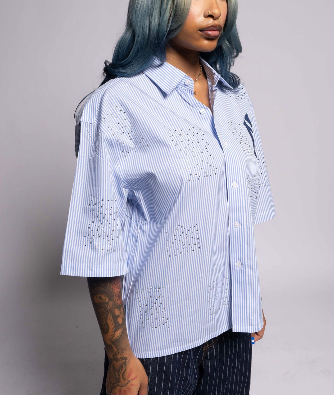 Unisex Rhinestone NY Flannel