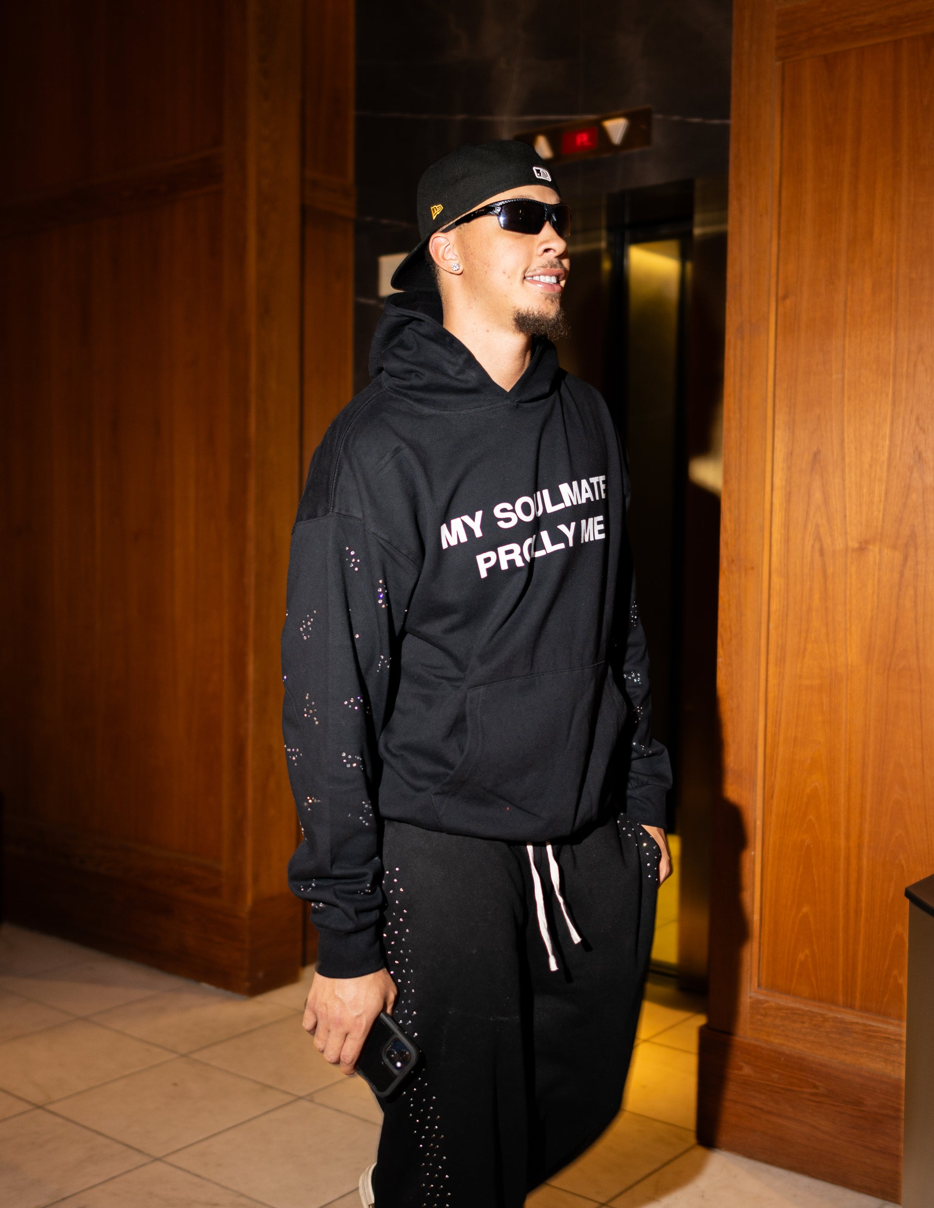 Unisex Black “My Soulmate Prolly Me” Hoodie