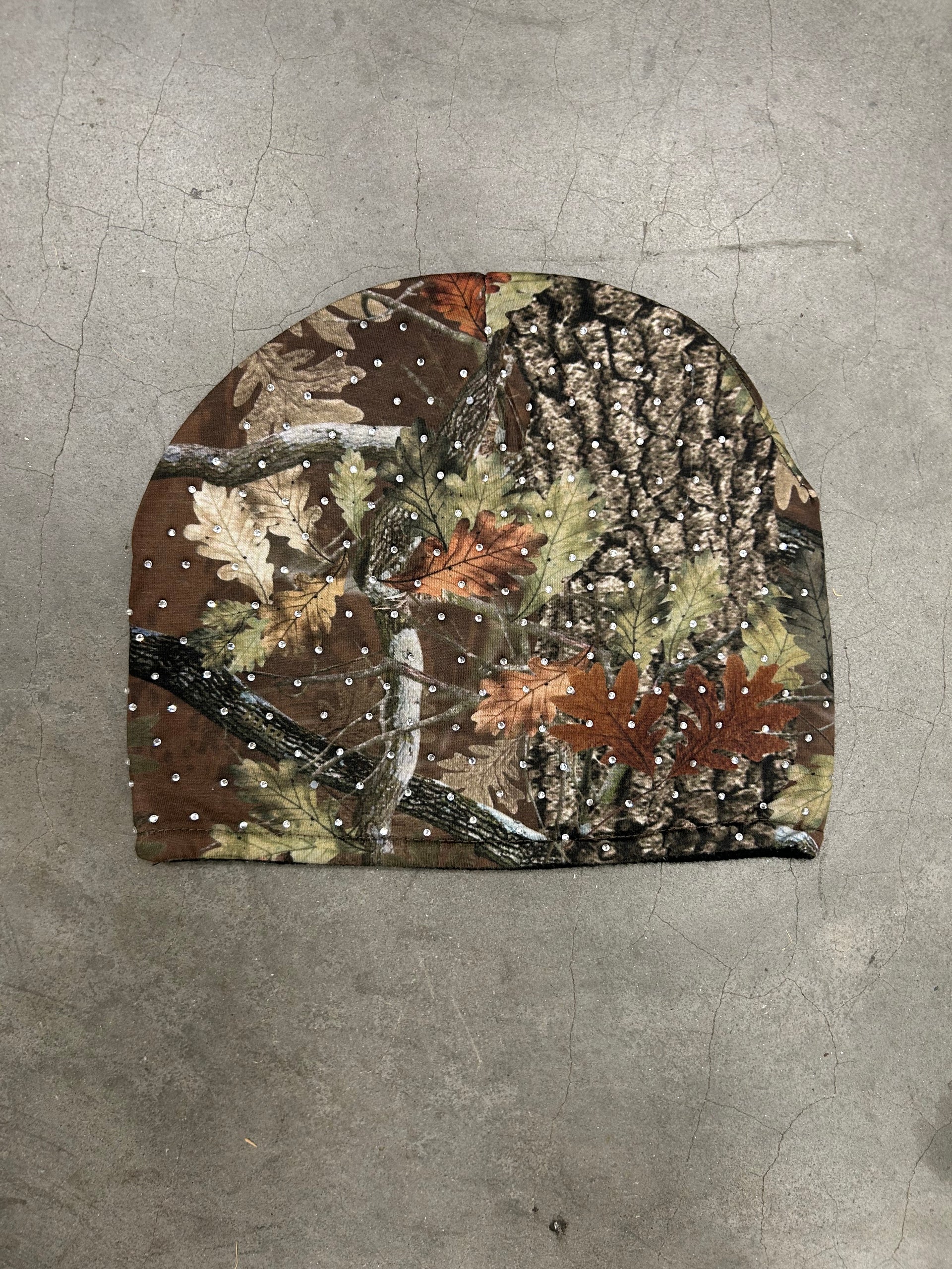 Camo Rhinestone Beanie