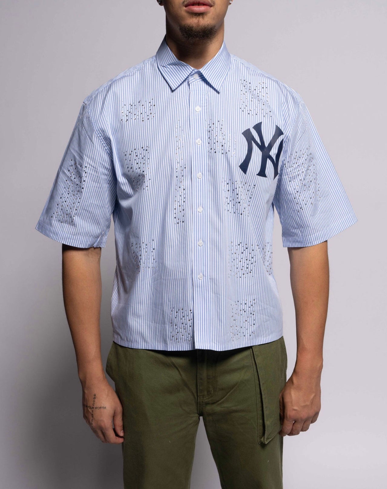 Unisex Rhinestone NY Flannel