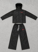 Full Circle Shell Tracksuit Set – Black/Red