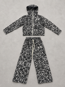 Full Circle Camo Shell Tracksuit Set – Black/Grey