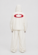 Full Circle Shell Tracksuit Set – White/Red