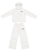 Full Circle Shell Tracksuit Set – White/Red